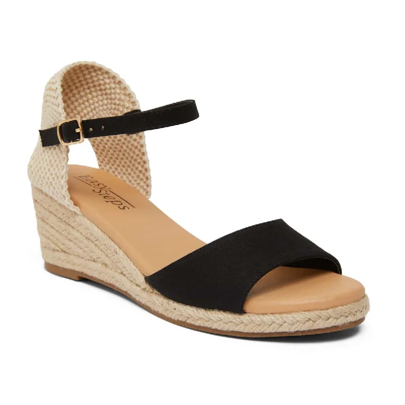 Scout Espadrille in Black Fabric