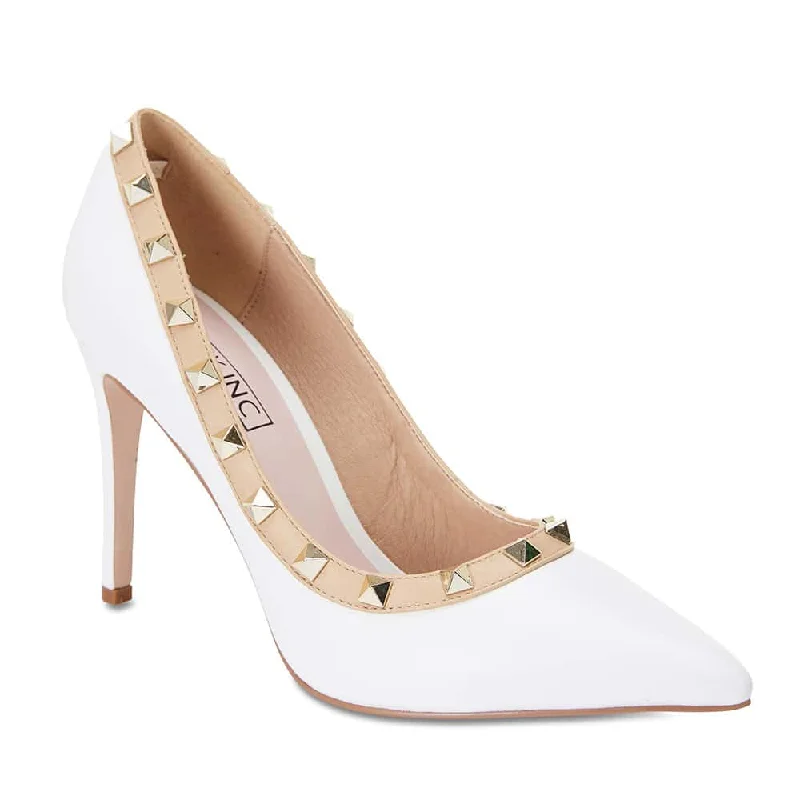 Sierra Heel in White Leather