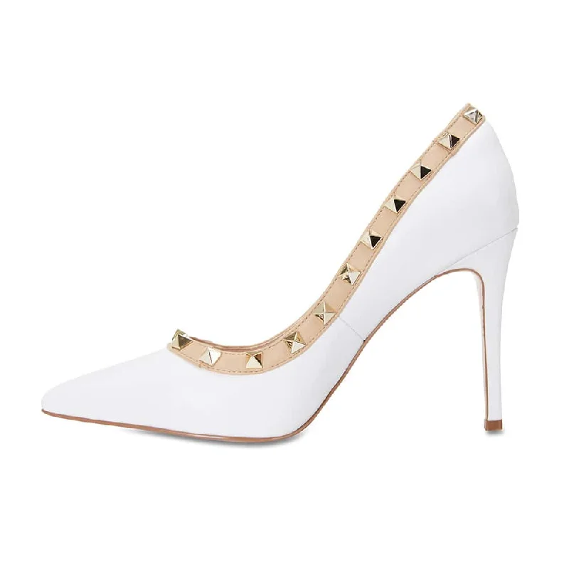 Sierra Heel in White Leather