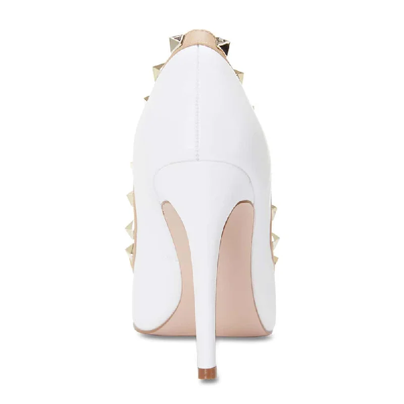 Sierra Heel in White Leather