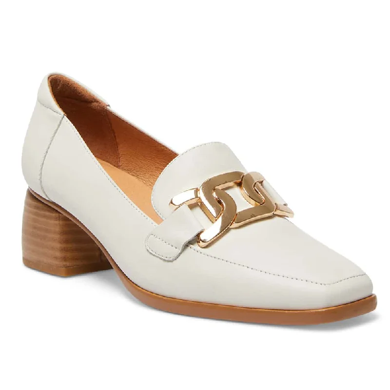 Sophia Loafer in Ivory Leather