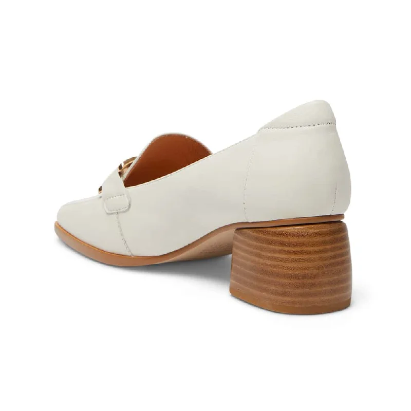 Sophia Loafer in Ivory Leather