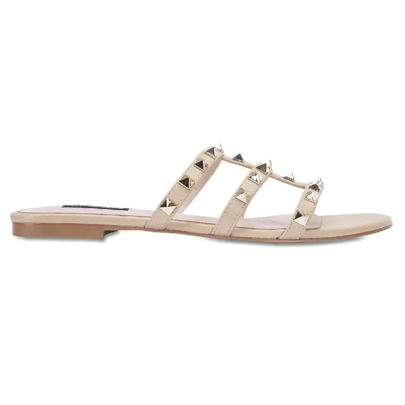 Spain Slide in Nude Leather