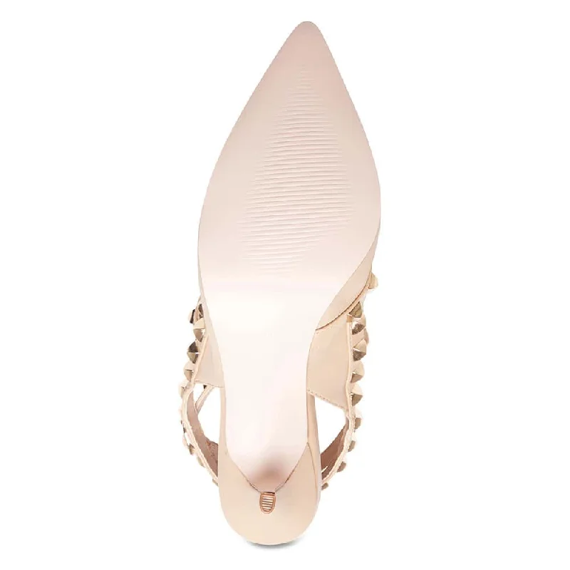 Sphinx Heel in Nude Leather