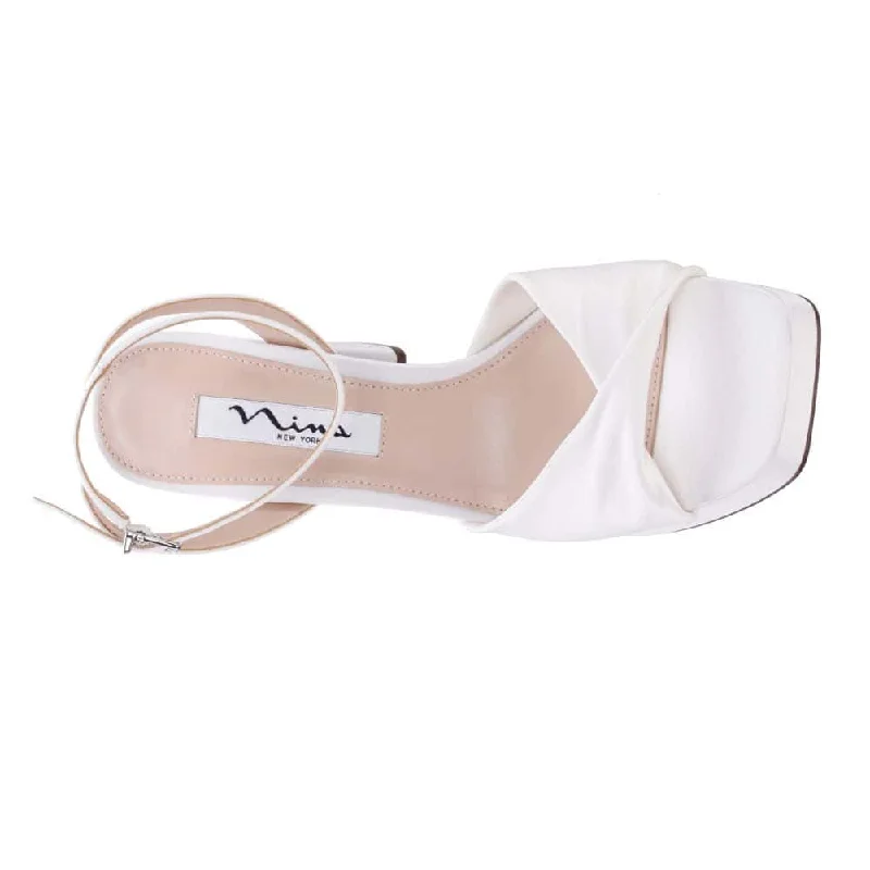 Stacie Heel in Ivory Satin