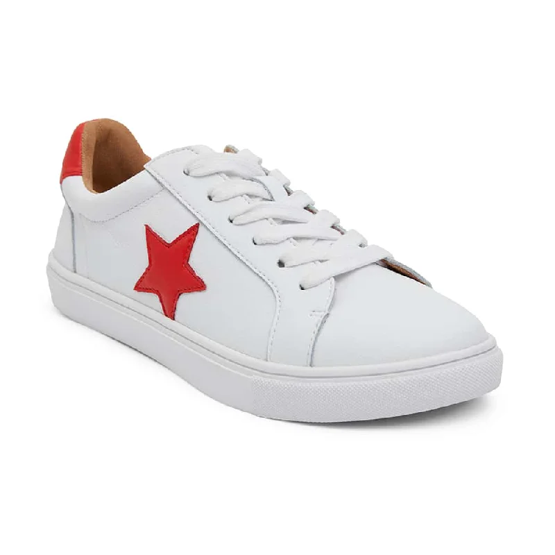 Stark Sneaker in White And Red Leather