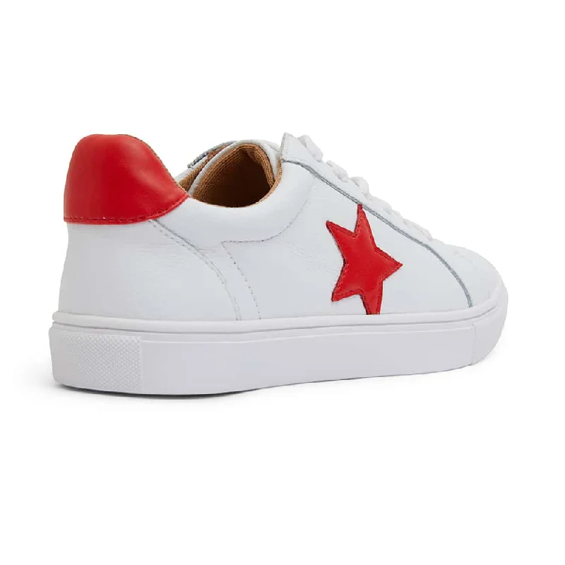 Stark Sneaker in White And Red Leather