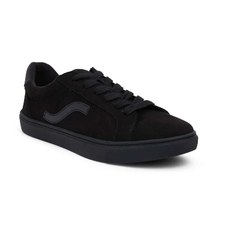 Swerve Sneaker in Black Suede