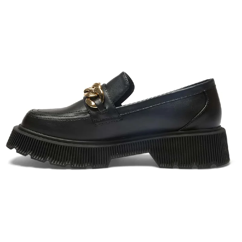 Tameka Loafer in Black Smooth