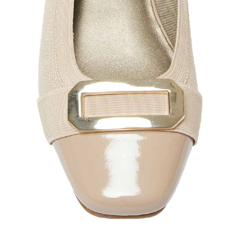 Tamsin Flat in Nude Patent