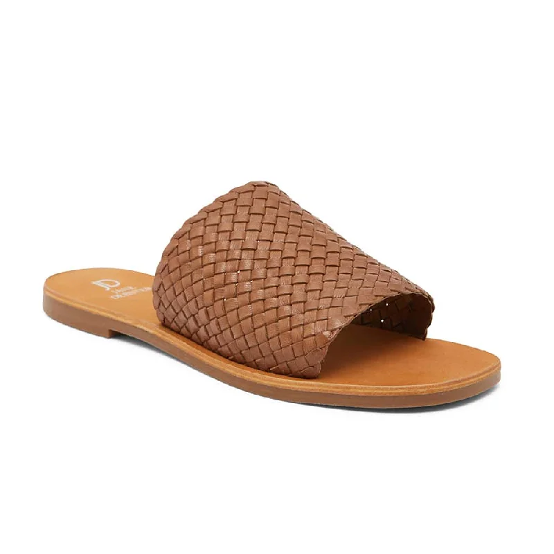 Tatum Slide in Cognac Leather