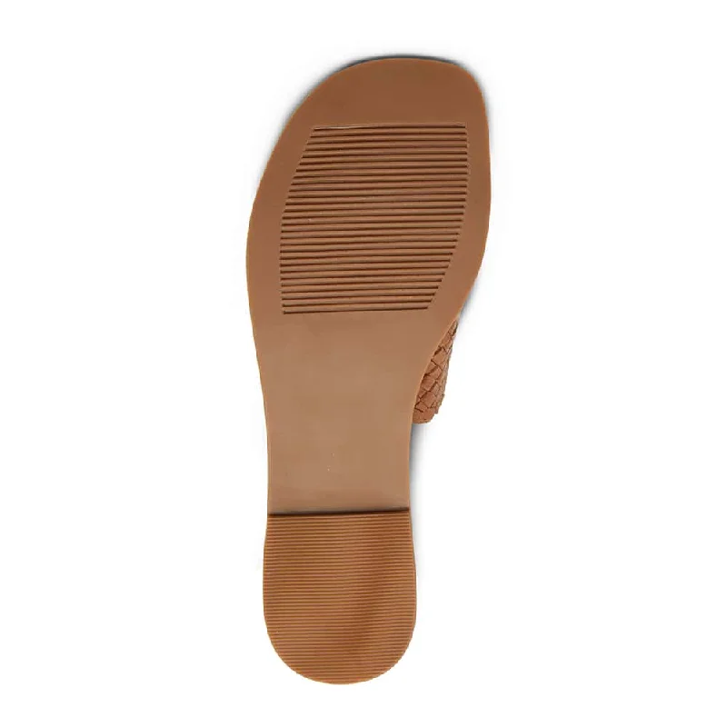 Tatum Slide in Cognac Leather