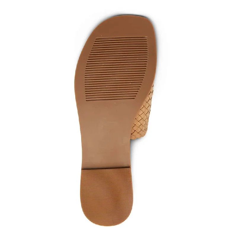 Tatum Slide in Tan Leather