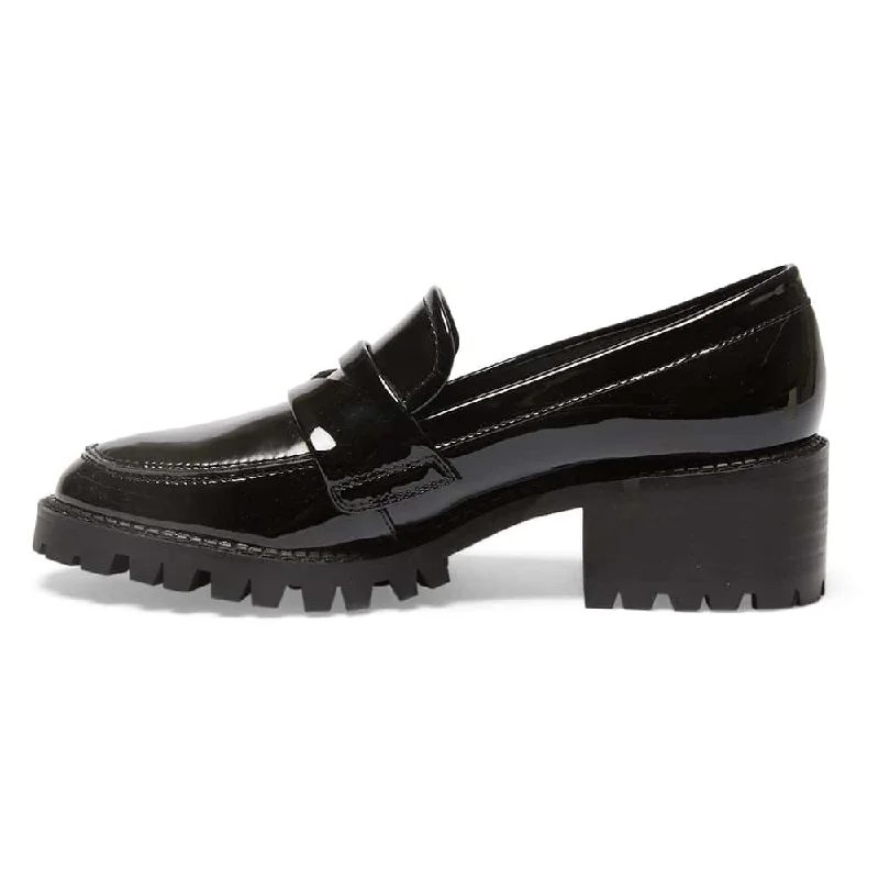 Teacher Loafer in Black Patent