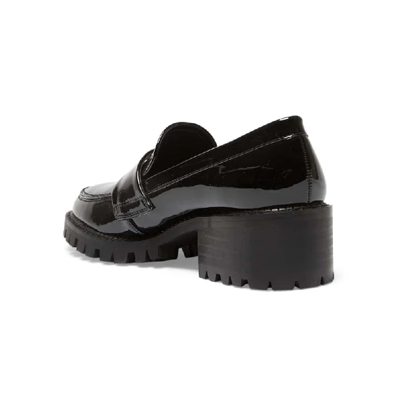 Teacher Loafer in Black Patent