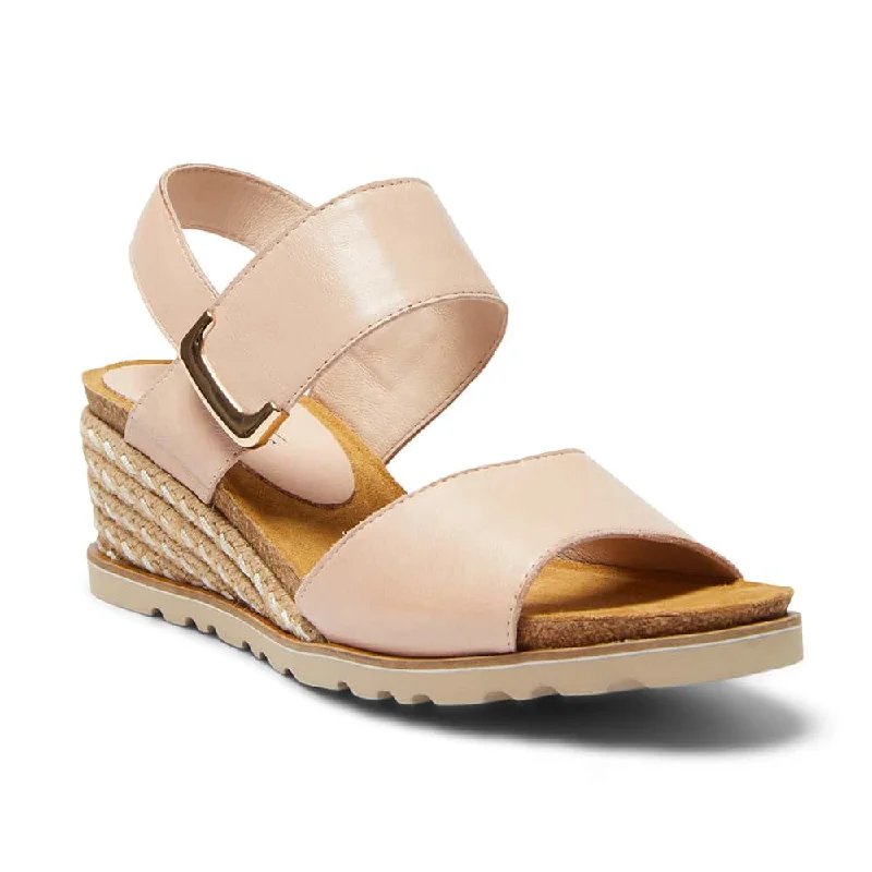 Terrace Espadrille in Blush Leather