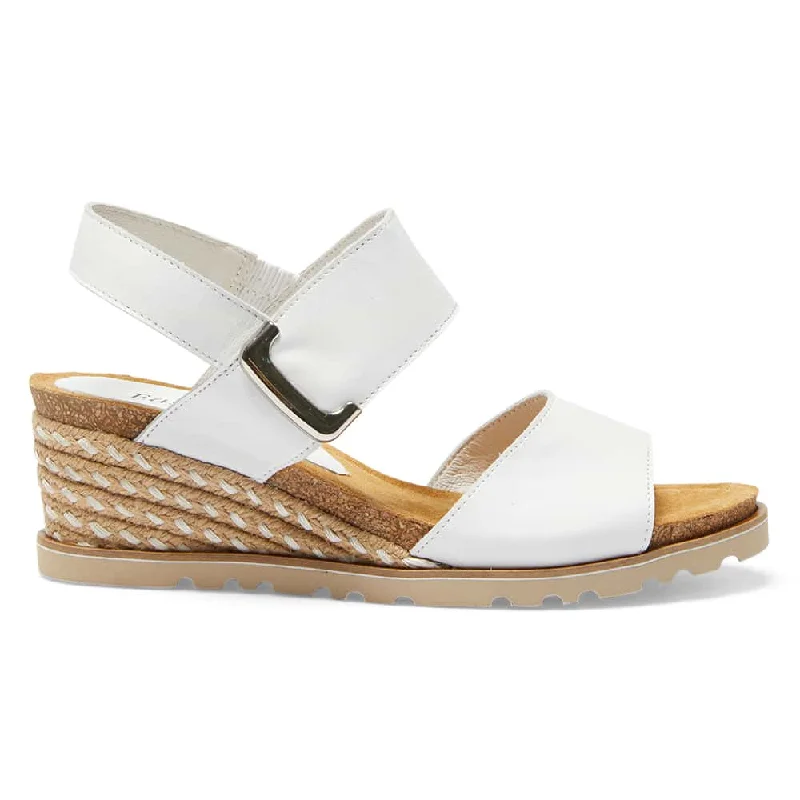 Terrace Espadrille in White Leather