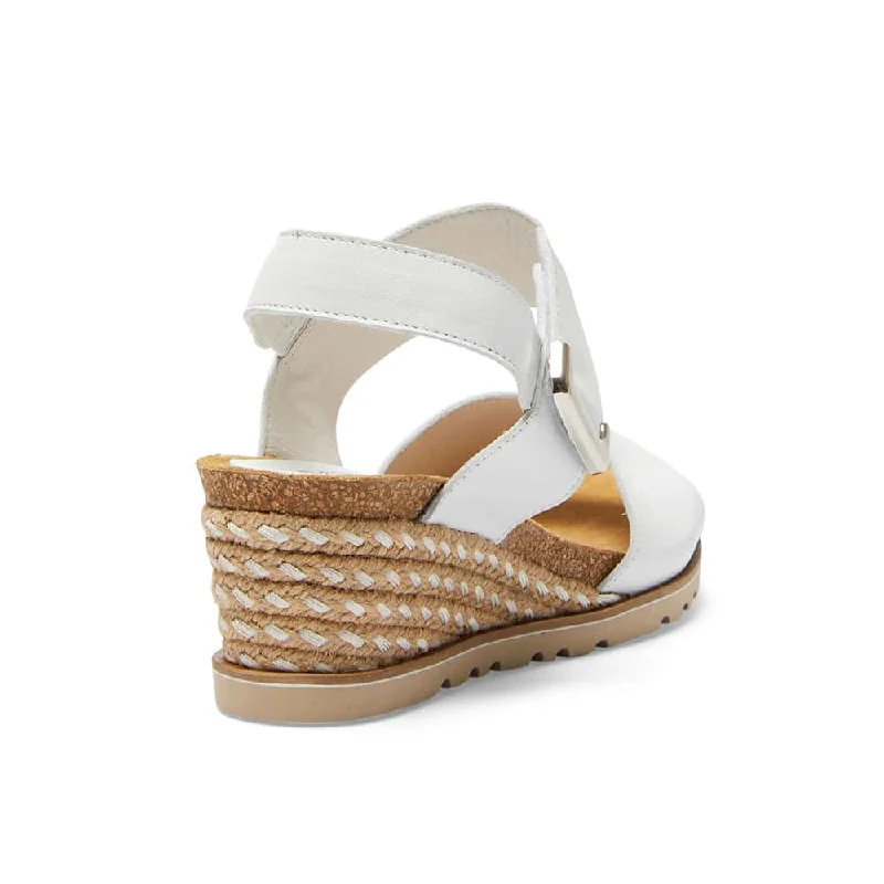 Terrace Espadrille in White Leather