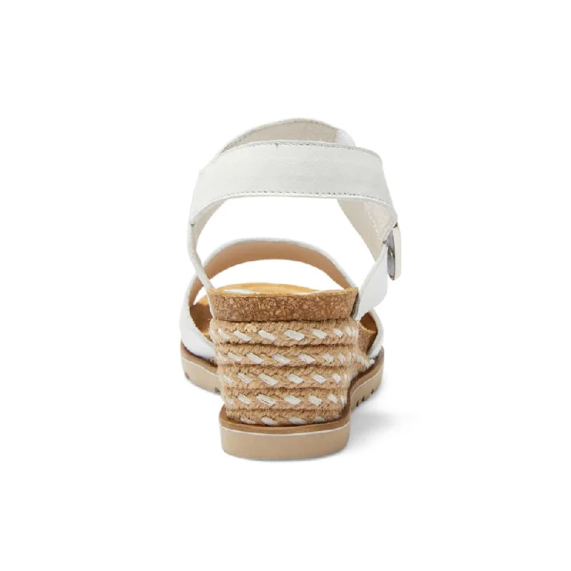 Terrace Espadrille in White Leather