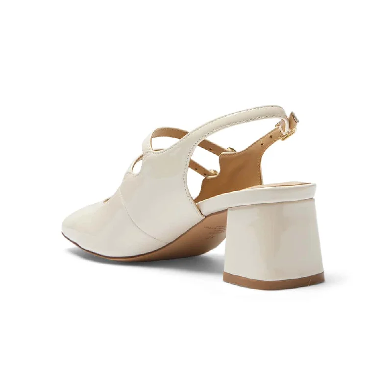 Tessa Heel in Bone Patent