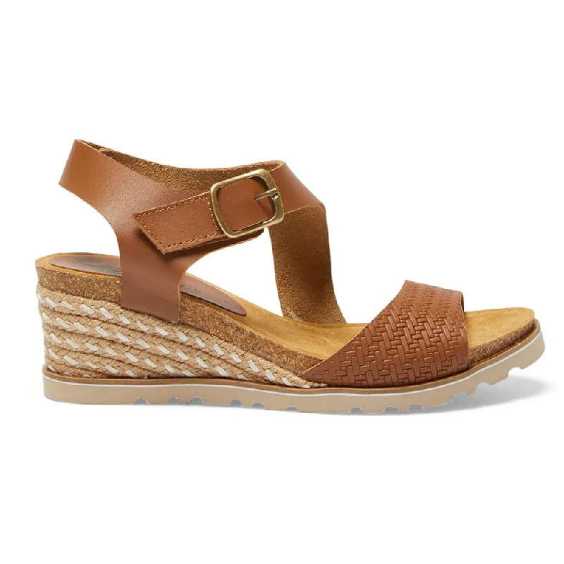 Theo Espadrille in Tan Leather