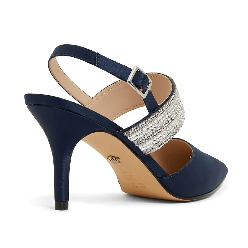 Treena Heel in Navy Fabric