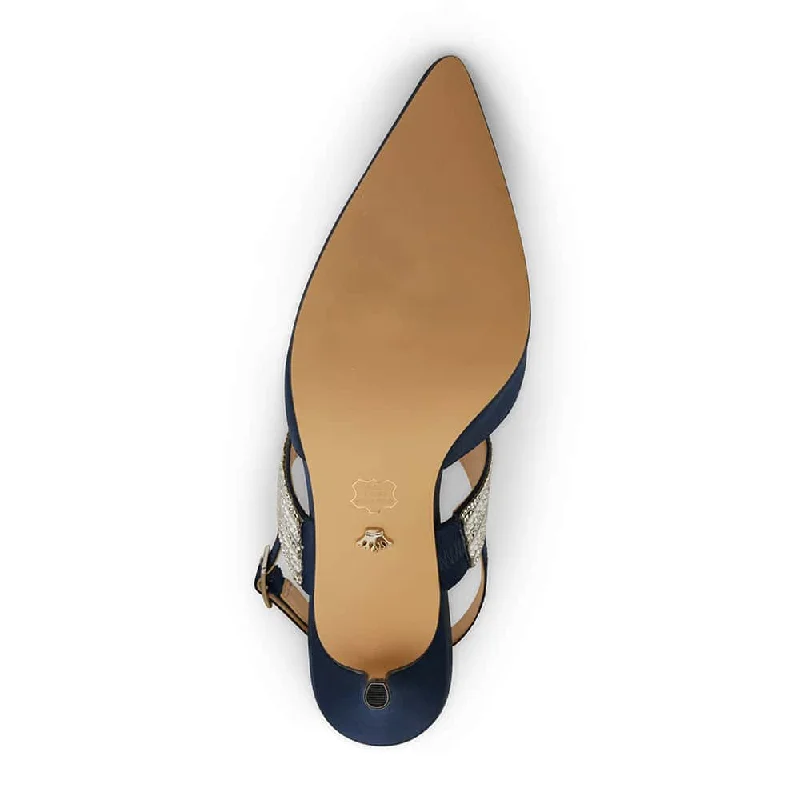 Treena Heel in Navy Fabric