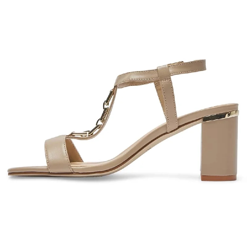 Unicorn Heel in Nude Leather