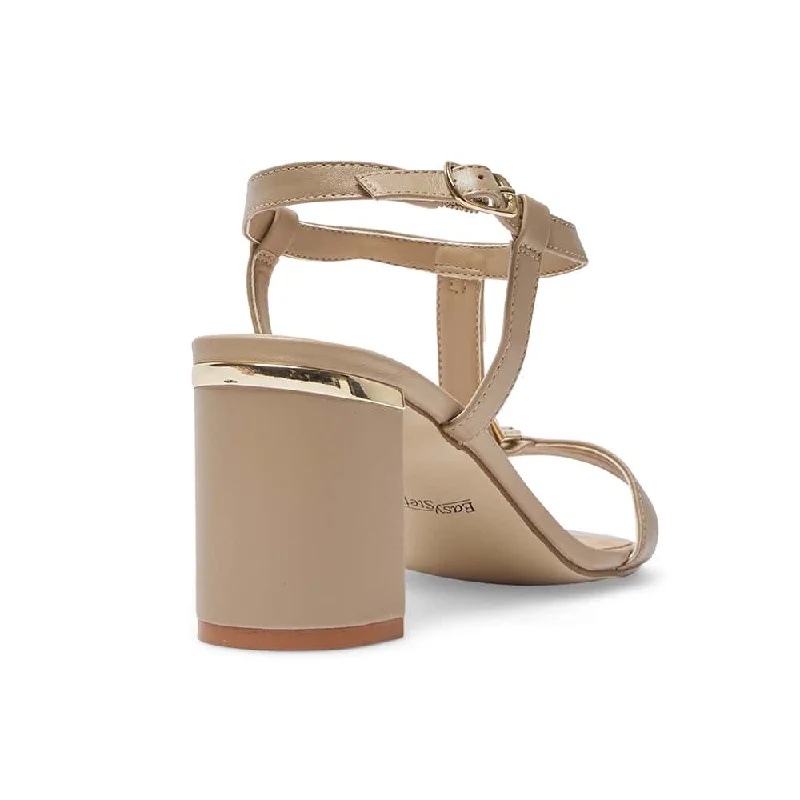 Unicorn Heel in Nude Leather