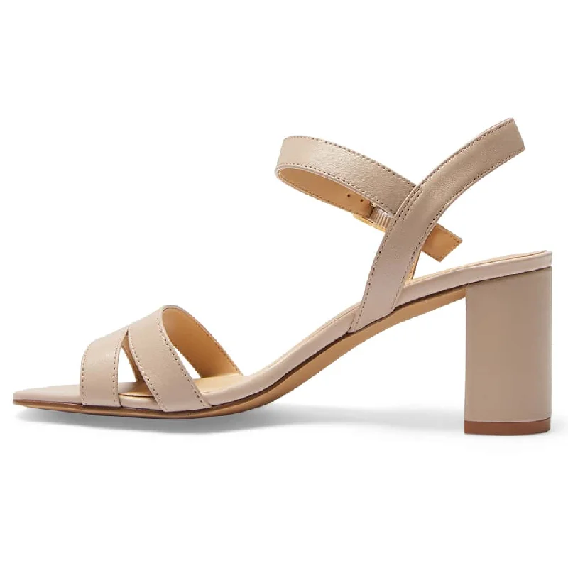 Utopia Heel in Blush Leather