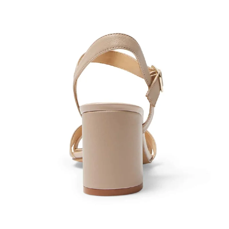 Utopia Heel in Blush Leather