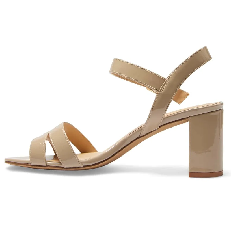 Utopia Heel in Nude Patent