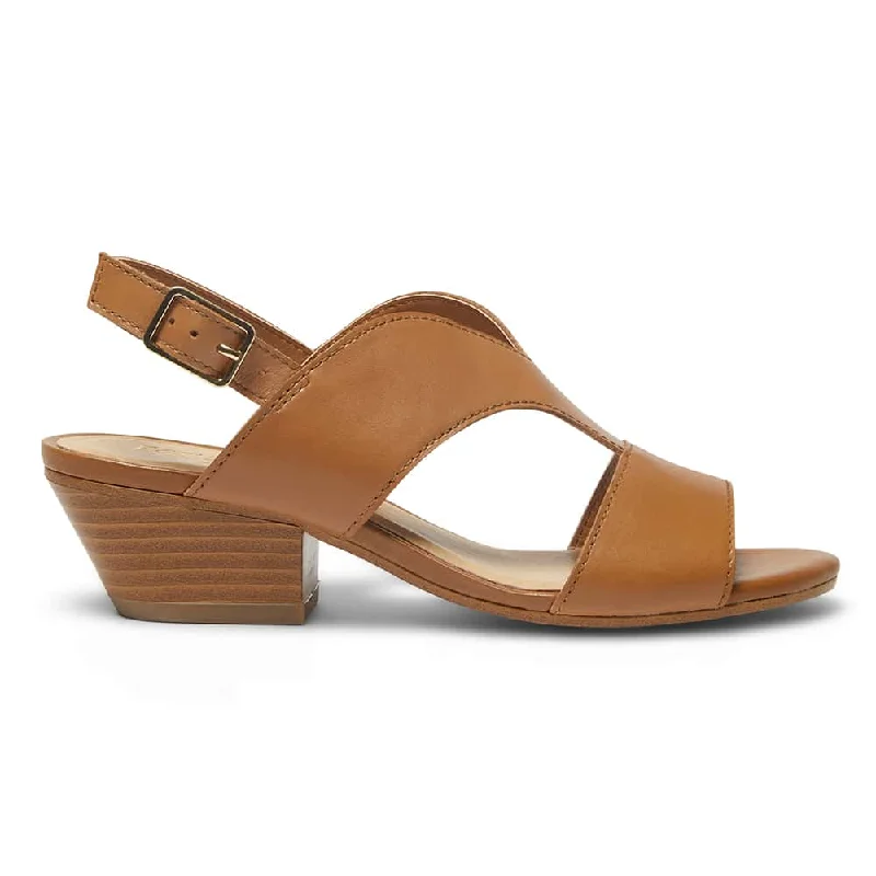 Valetta Heel in Tan Leather