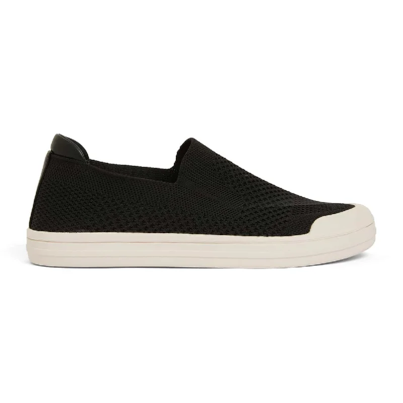 Veneto Sneaker in Black Fabric