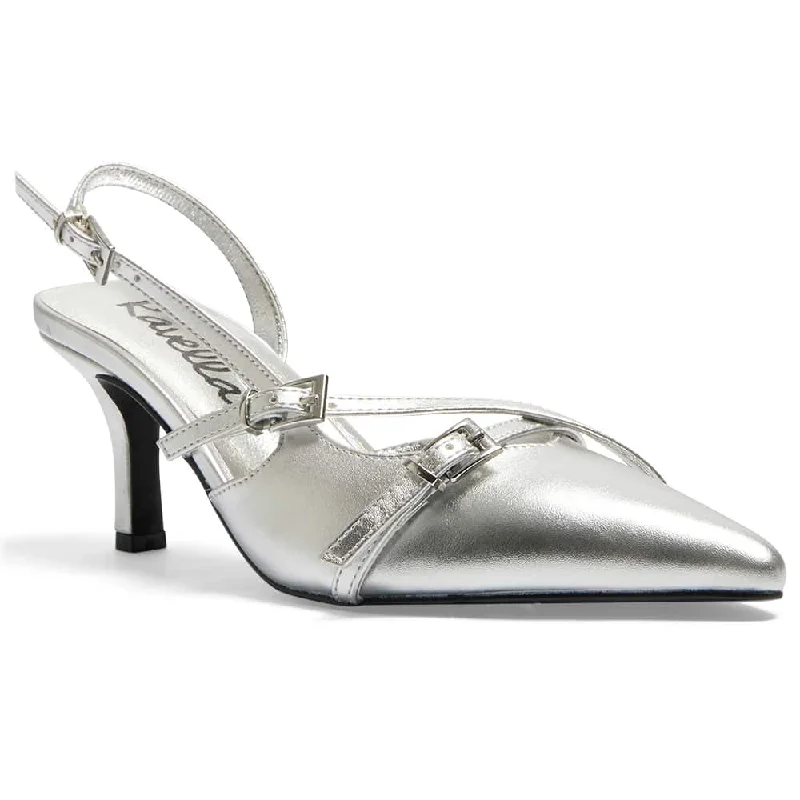 Veronica Heel in Silver Metallic