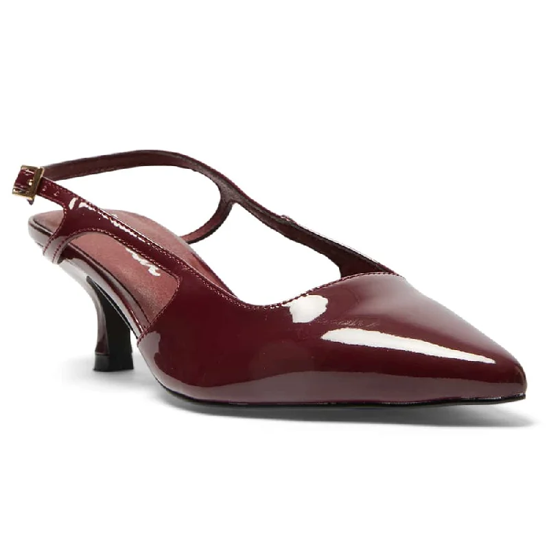 Verve Heel in Cherry Patent