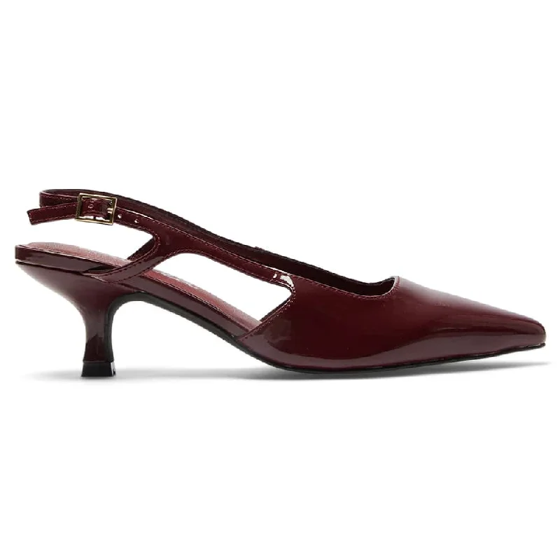 Verve Heel in Cherry Patent