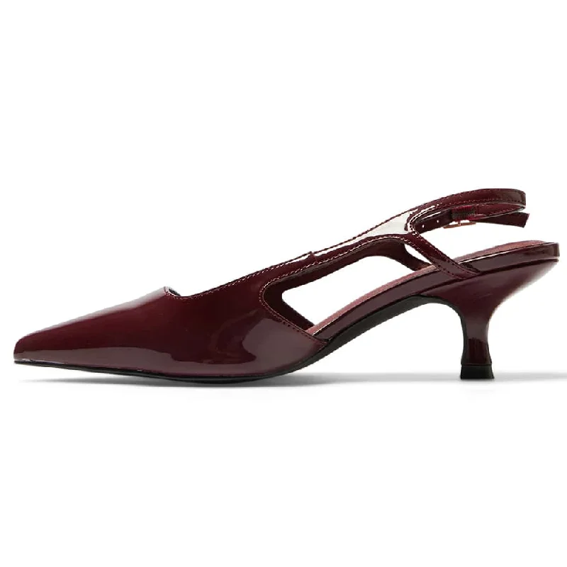 Verve Heel in Cherry Patent