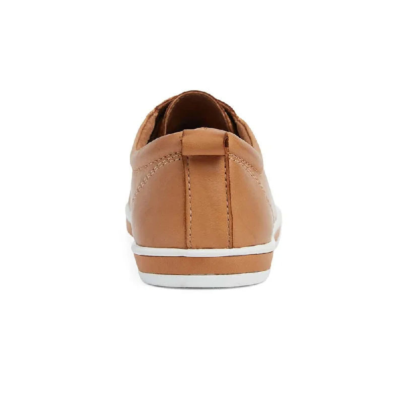 Waffle Sneaker in Tan Leather