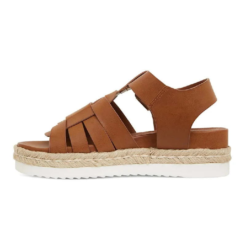 Web Sandal in Tan Smooth