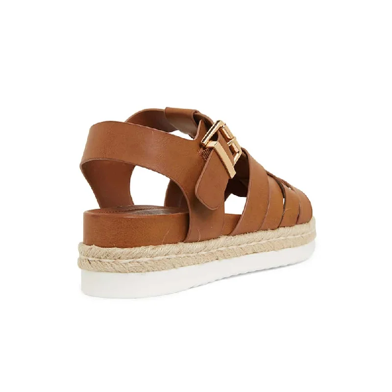 Web Sandal in Tan Smooth