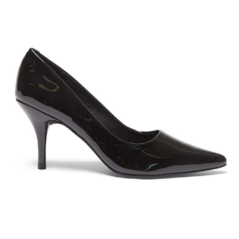 Wendy Heel in Black Patent