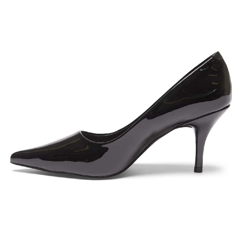 Wendy Heel in Black Patent