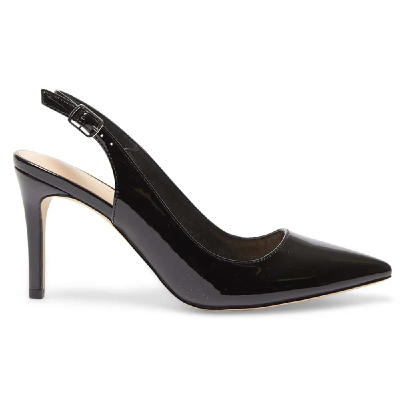 Whiz Heel in Black Patent