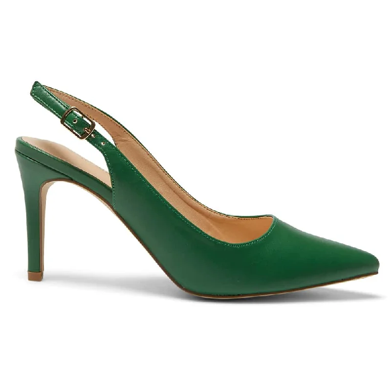 Whiz Heel in Green Smooth