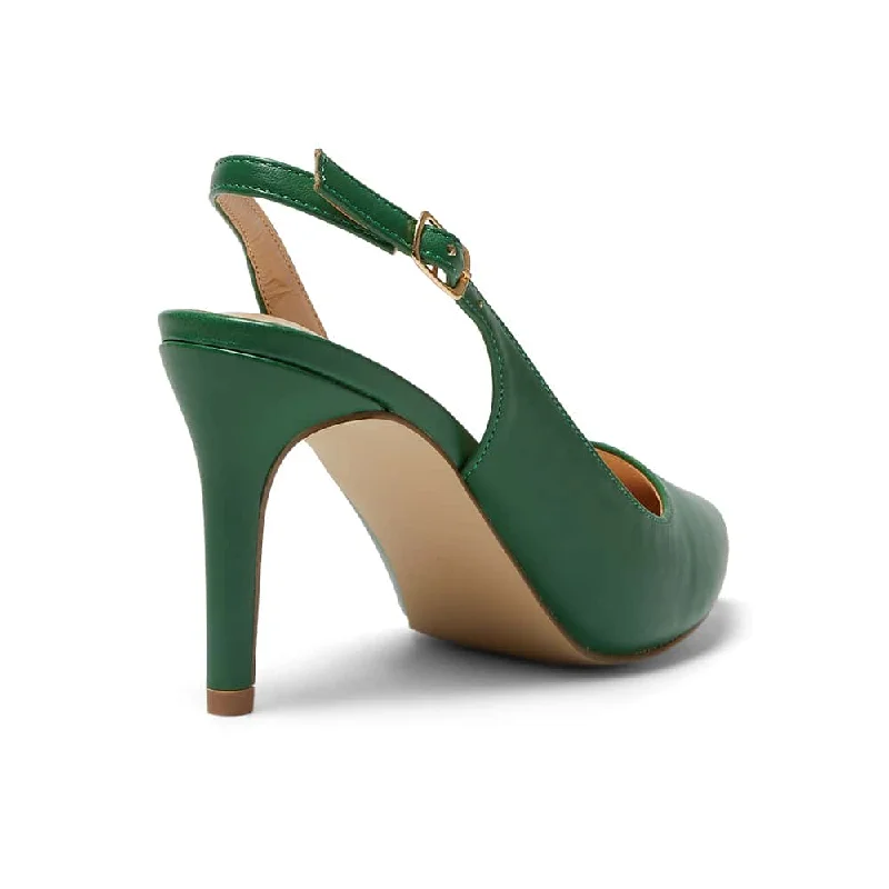 Whiz Heel in Green Smooth