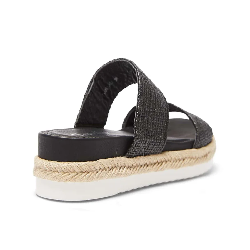 Winona Slide in Black Weave