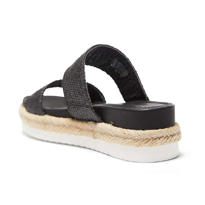 Winona Slide in Black Weave